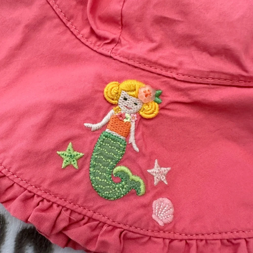 Gymboree Mermaid Ruffle Sun Hat in Pink Size 12-24 months
